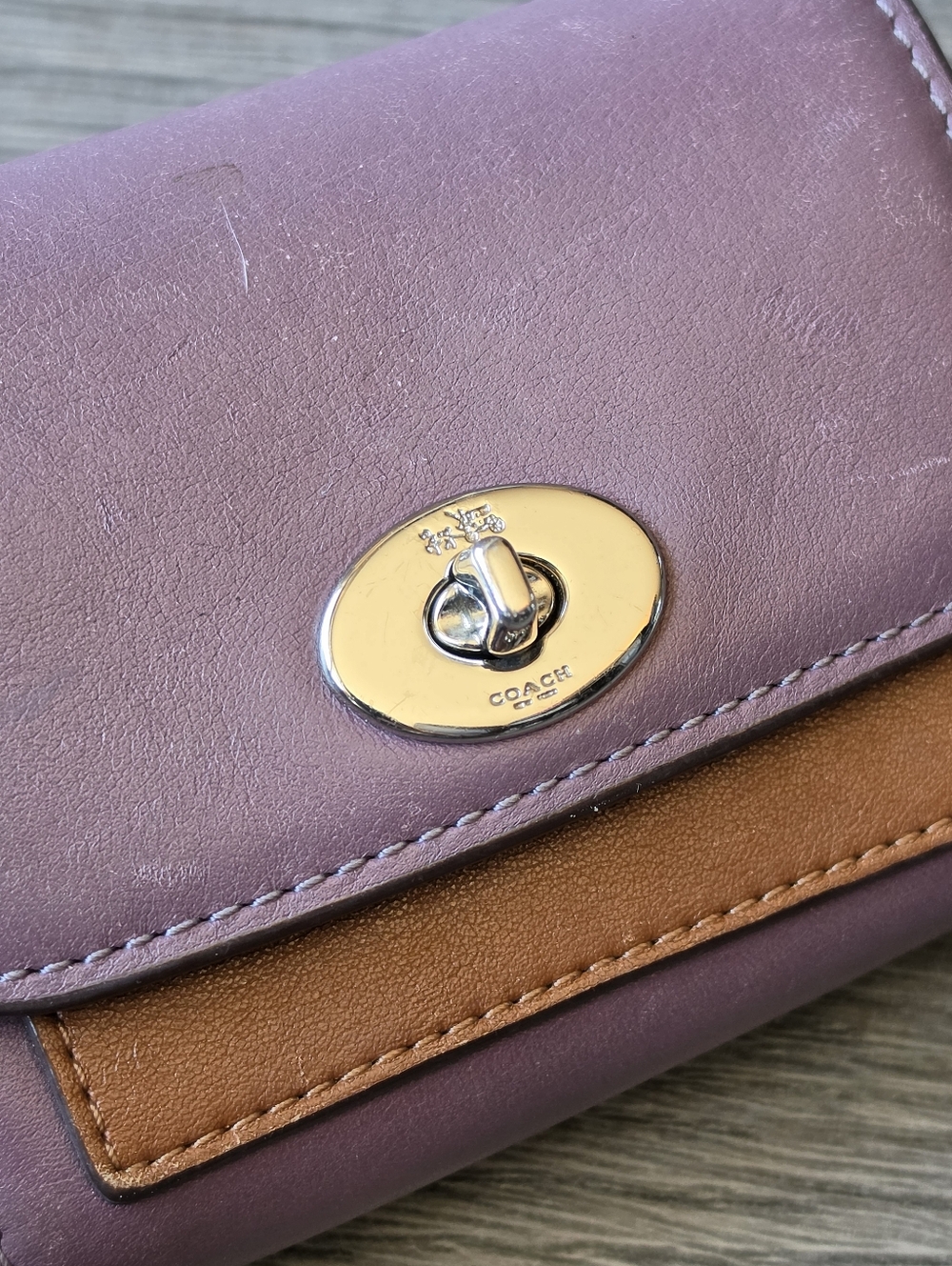 HTF COACH Colorblock Charm Flap Wallet - Picture 6 of 12